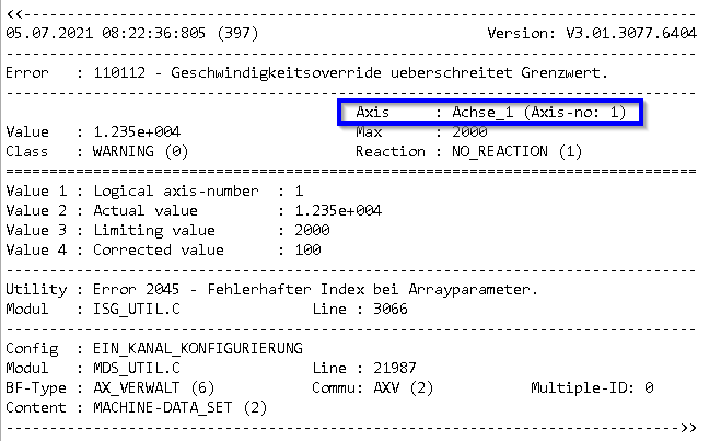 Filtern von Fehlermeldungen 2: