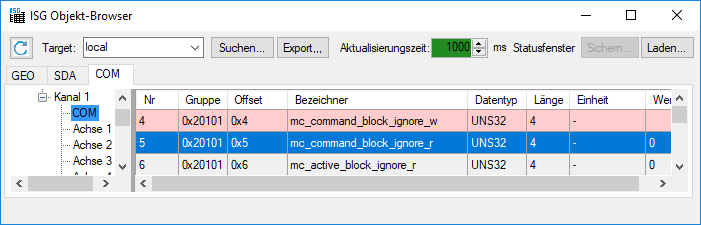 Aktivierung / Deaktivierung über HMI 2: