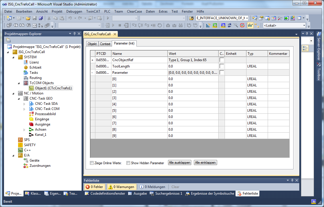 TcCOM-Parameter 1: