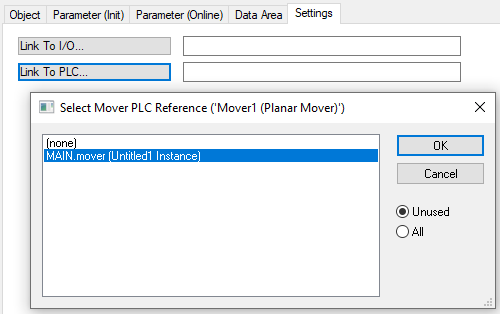 Beispiel „Planar-Mover auf Planar-Parts verfahren" 6: