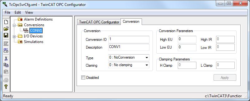 Konfiguration von OPC-Conversions 4: