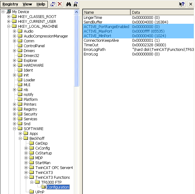 Konfiguration der Data-Ports für aktives FTP 3: