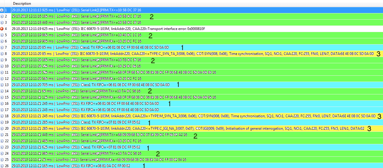 Debugmeldungen in TwinCAT->Error List 1: