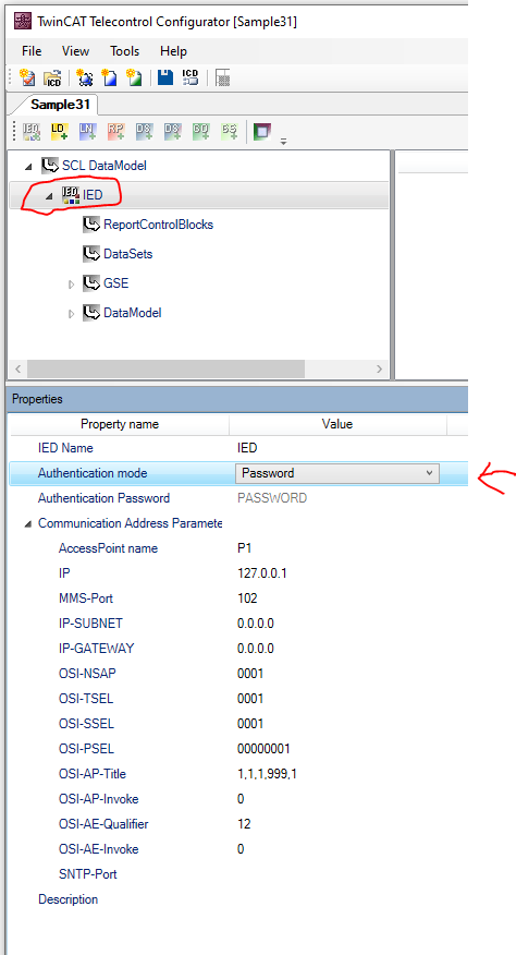 Authentifizierung, Aushandlung der unterstützten Dienste und optionale Kommunikationsparameter 1: