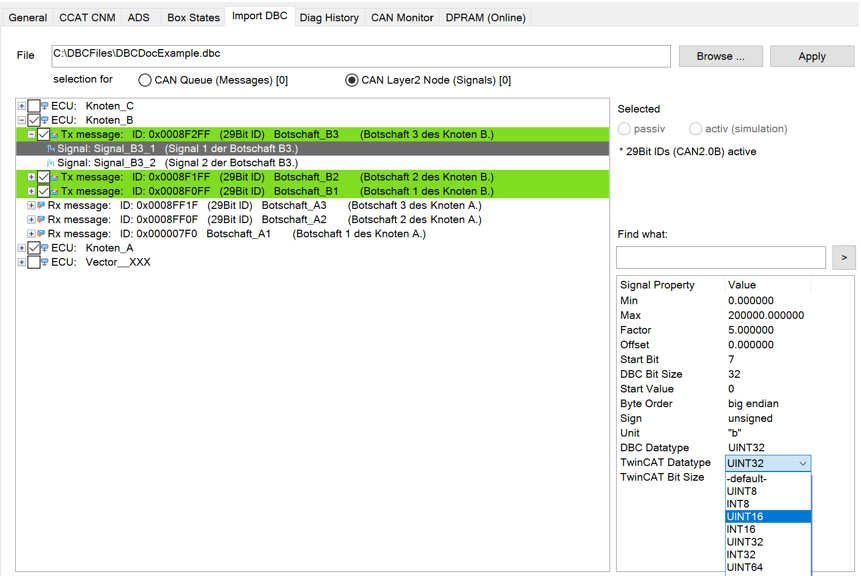Datatype-Wandlung 2: