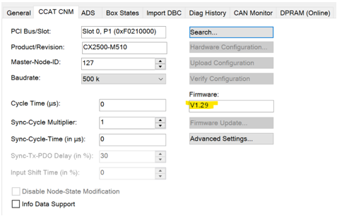 Notwendige Version der Firmware 1: