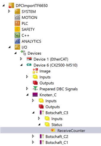 Überwachung von Botschaften bei CCAT basierenden CAN-Interfaces 1: