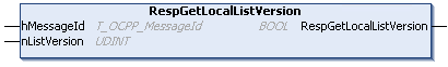 RespGetLocalListVersion 1: