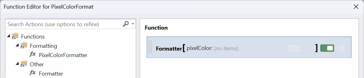 PixelColorFormatting Funktion 3: