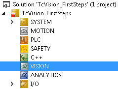 Vision-Knoten einblenden und Applikation erstellen 2: