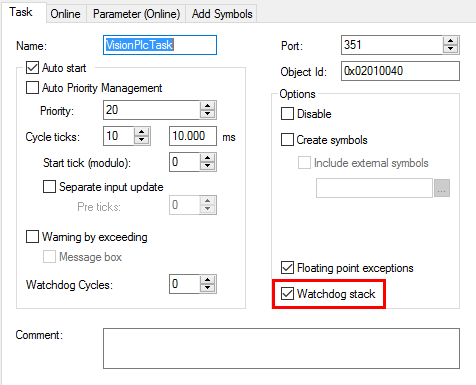 Blob Detection mit Watchdog Überwachung 1: