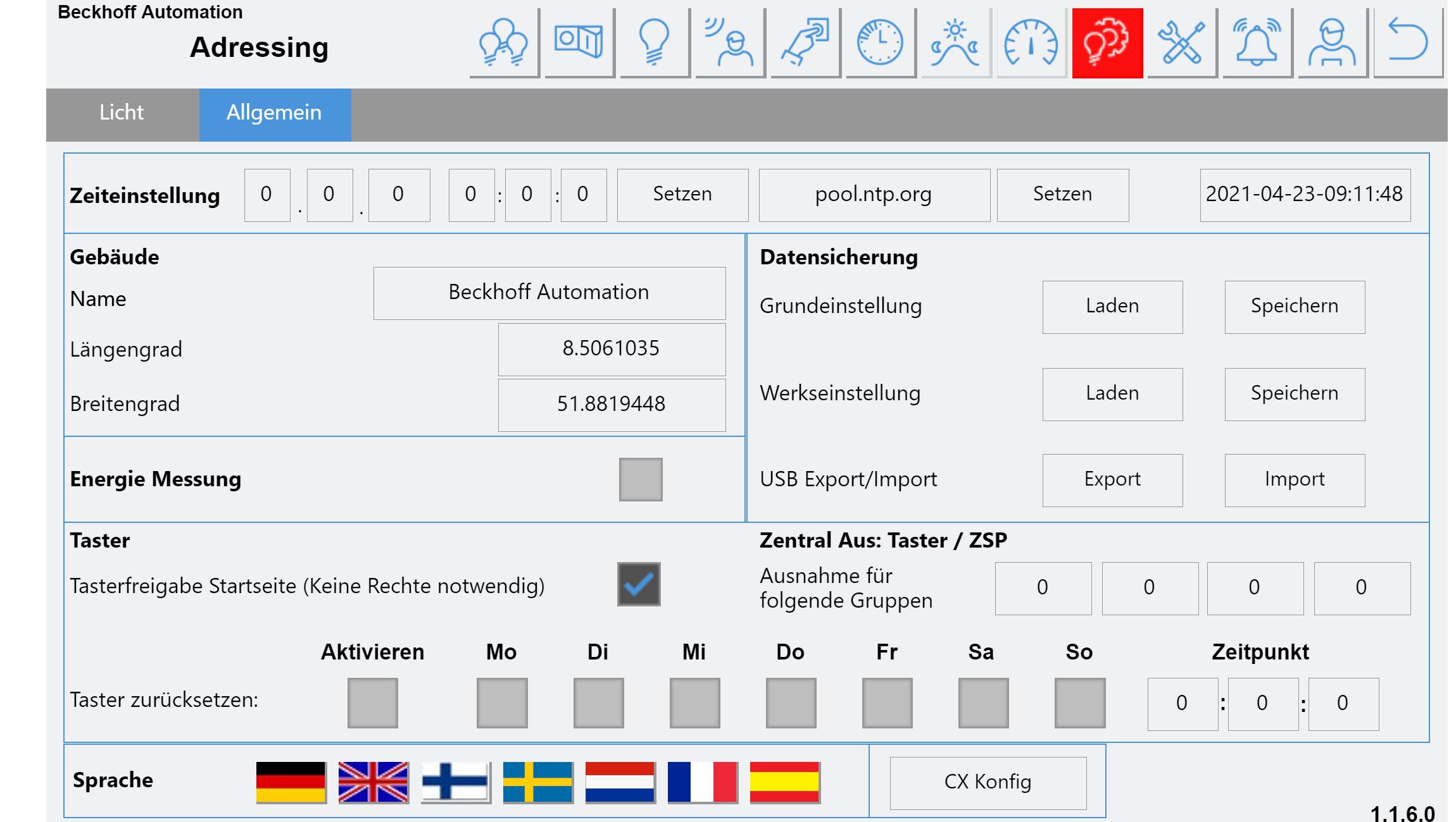 Einstellungen 2: