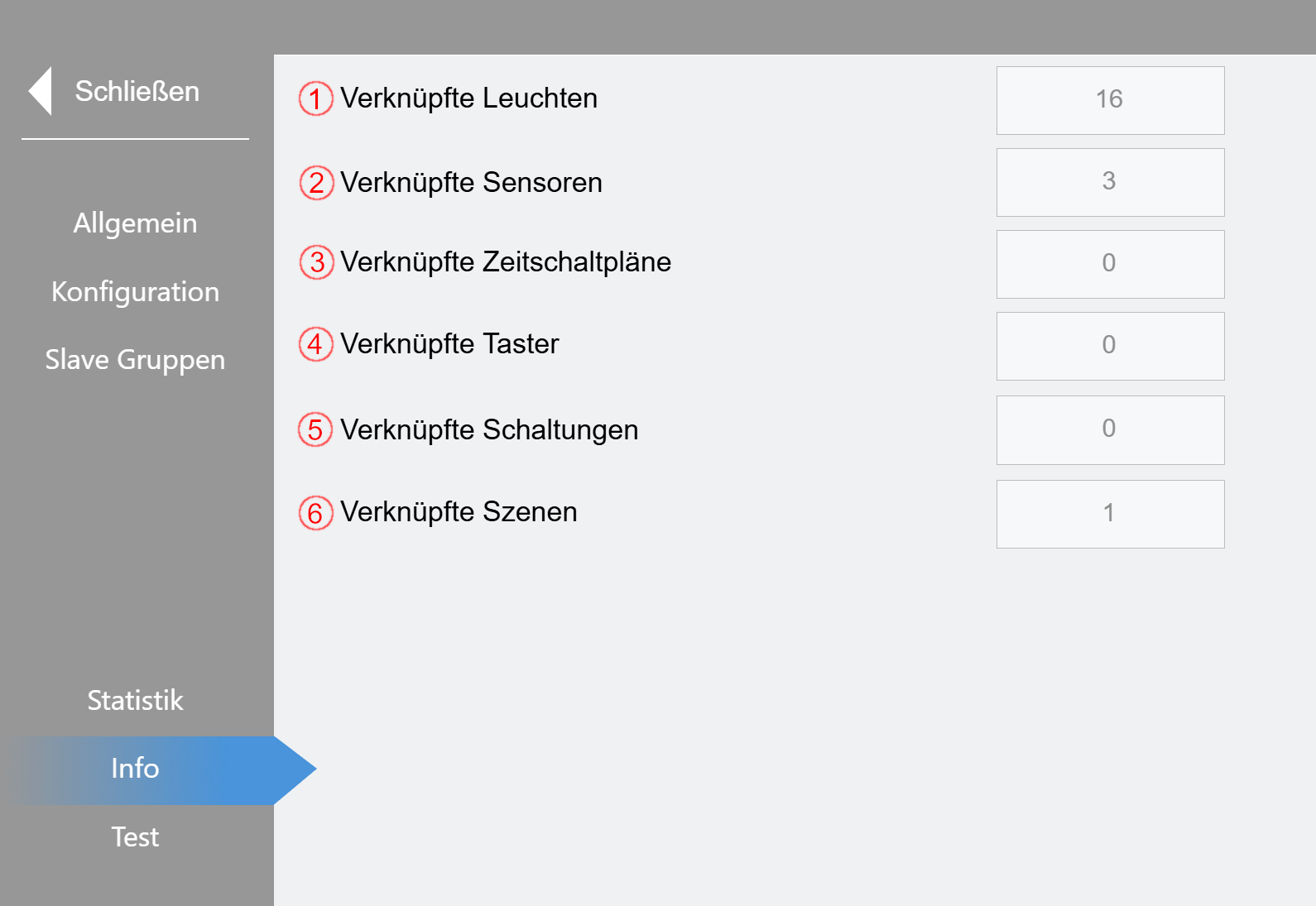 Untermenü „Gruppen“ 4: