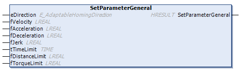 SetParameterGeneral() 1: