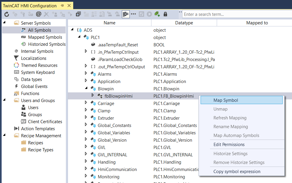 Mappings optimieren im TwinCAT HMI Projekt 1: