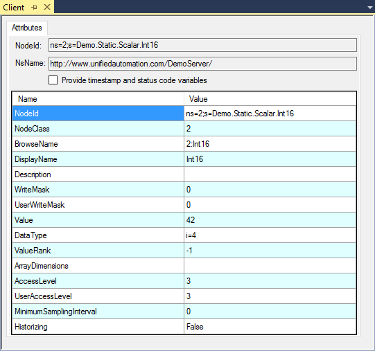 Timestamp und StatusCode 1: