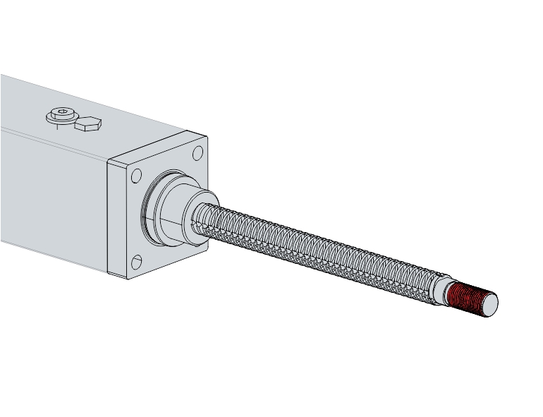 Fastening the end of the spindle 1: