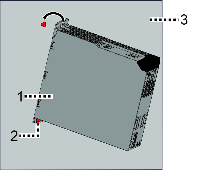 Mounting in the control cabinet 3: