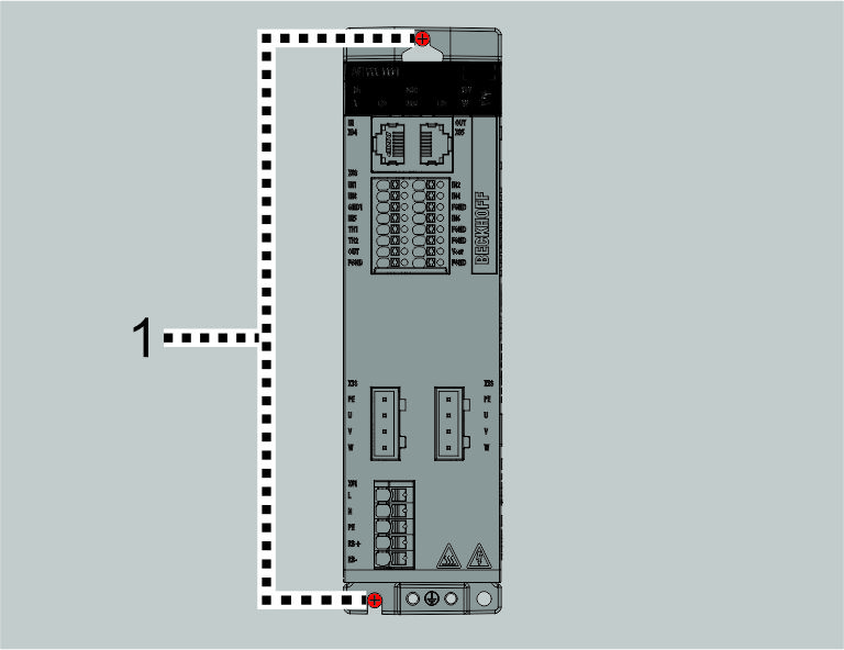 Mounting in the control cabinet 2: