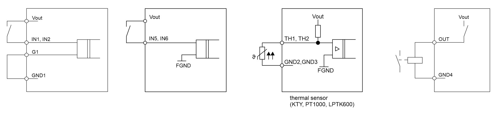 Wiring X02 (1-channel) 1: