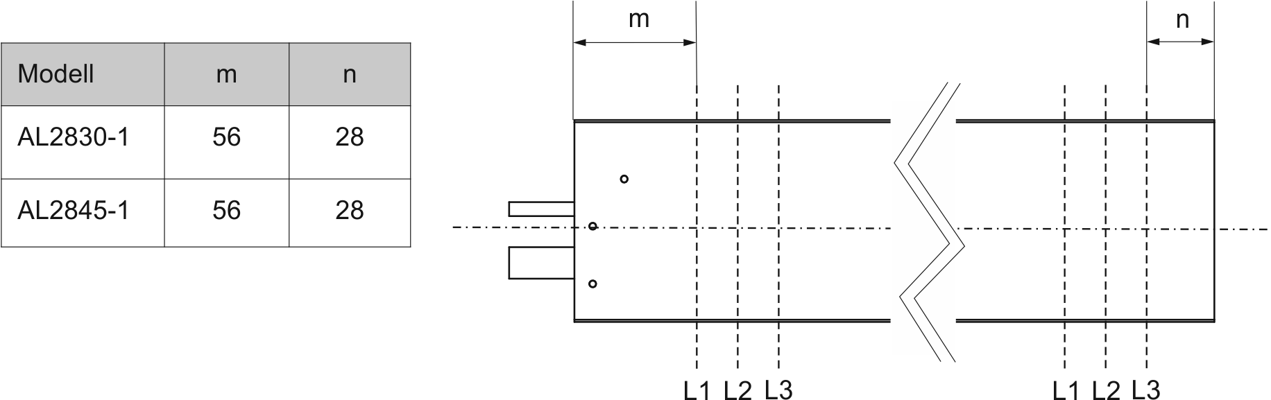 Phase lines AL28xx-1 water-cooled 1: