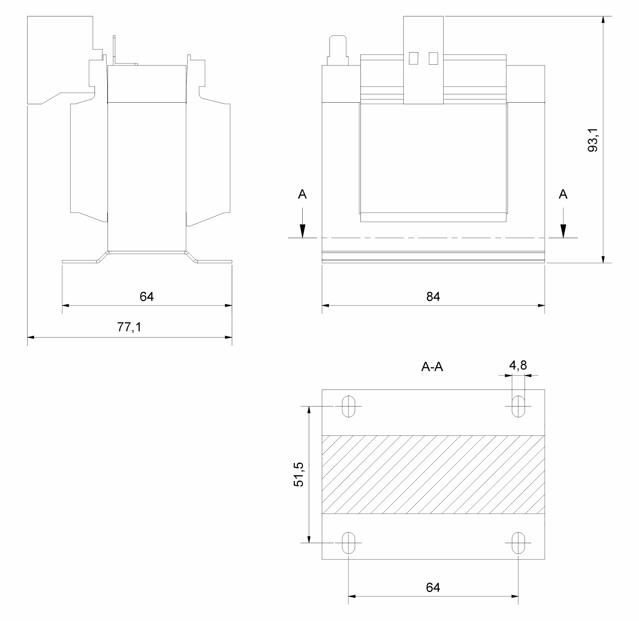 Dimensional drawing AX2090-ND80-0010 1: