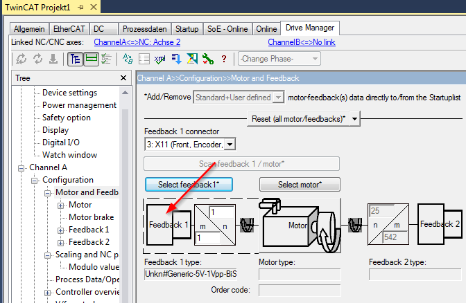 Adjusting Encoder specific Settings 1: