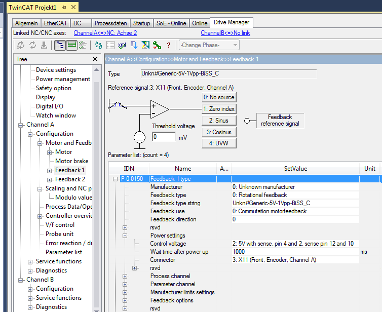 Adjusting Encoder specific Settings 2: