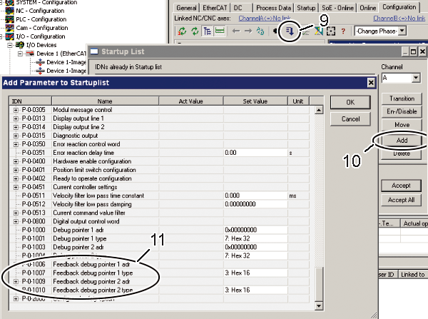 With the TwinCAT software oscilloscope 4: