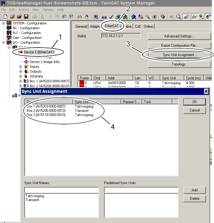 SyncUnit diagnostics 1: