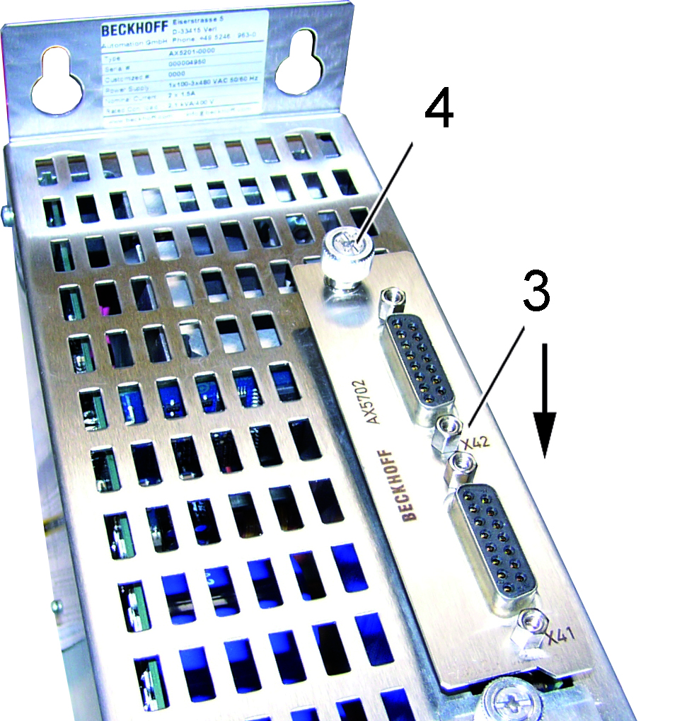 Installation of the optional encoder card 2: