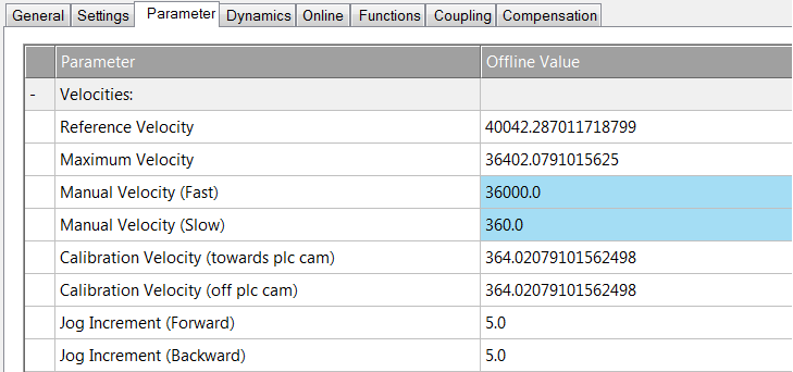 Specifying velocities 5: