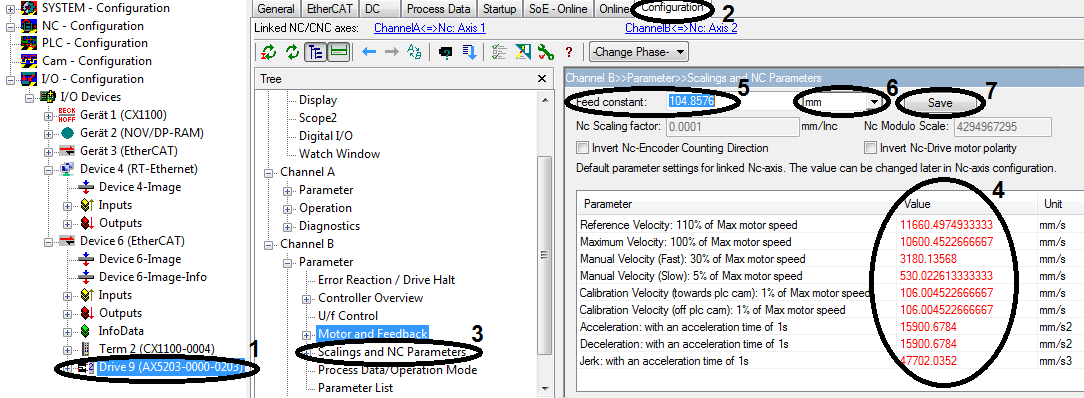 Specifying the scaling factor 1: