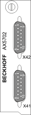 Overview of sockets X41 (channel A) and X42 (channel B) 1: