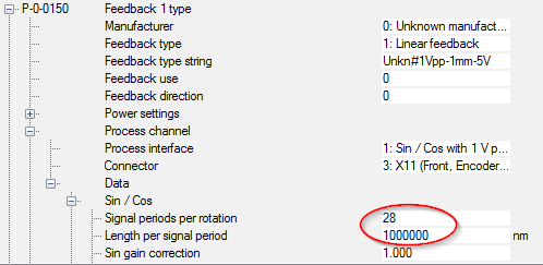 Motor and feedback selection 2: