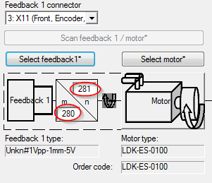 Motor and feedback selection 3: