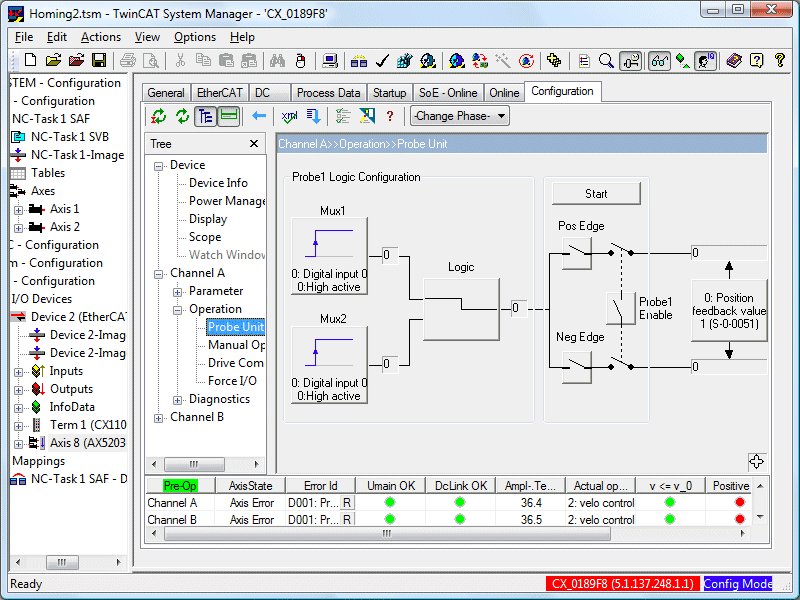 Probe Unit function 1: