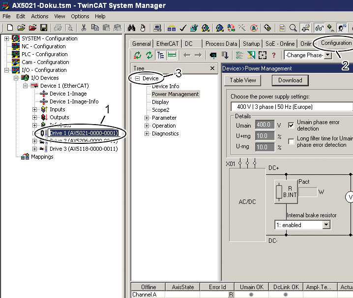 Integration into TwinCAT 1: