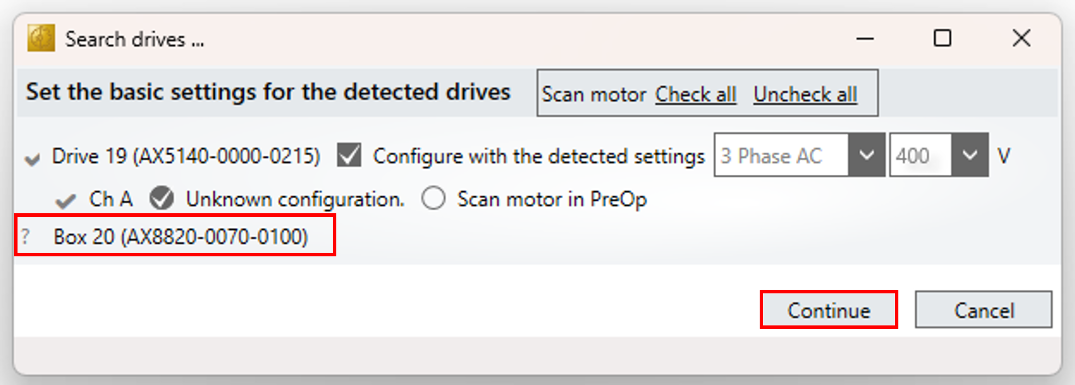 Commissioning the AX8820 5:
