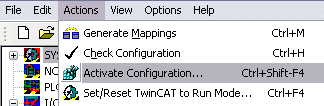 Downloading a TwinCAT configuration 4:
