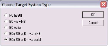 Program transfer via the serial interface 1: