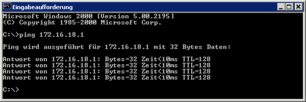 Testing the IP address 1: