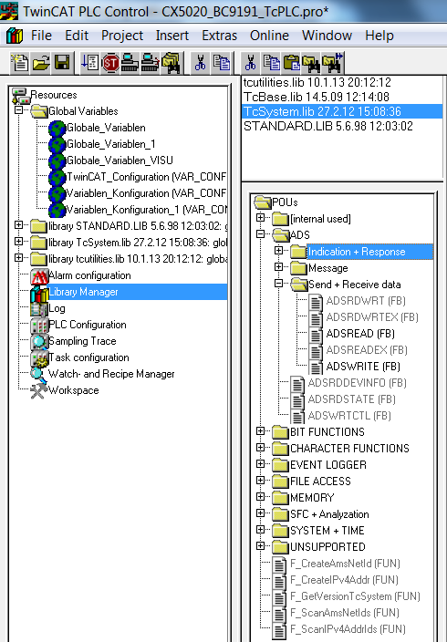 ADS access of a higher-level controller 1: