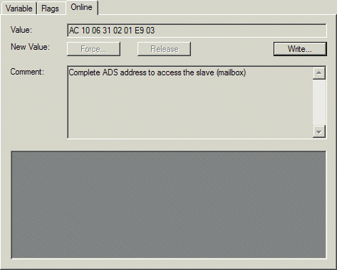ADS address (ADSAddr) - configuration overview 1: