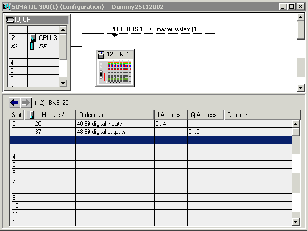 Configuration: Siemens S7 Controller BK3120 3: