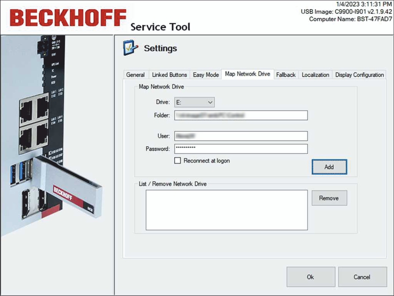 Connect to network drive 1: