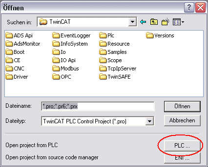 Up- and downloading of programs 5: