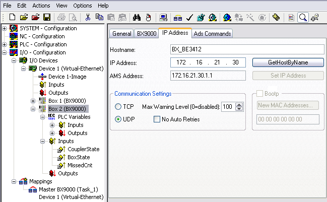 Program Transfer via Ethernet 1: