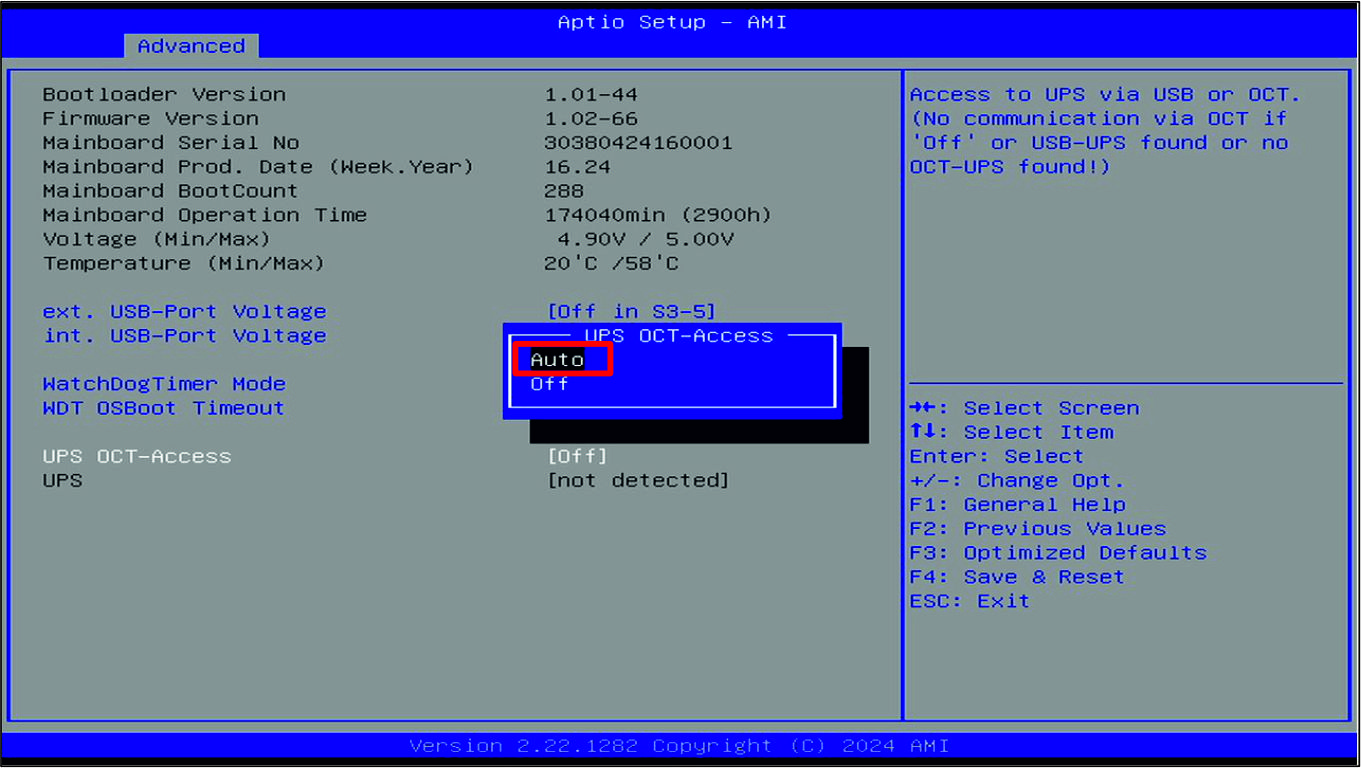 UPS OCT configuration 3:
