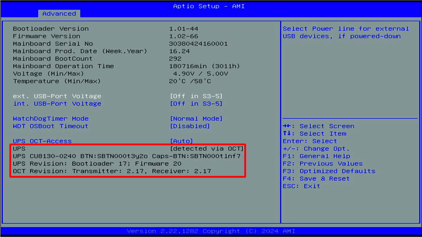 UPS OCT configuration 4: